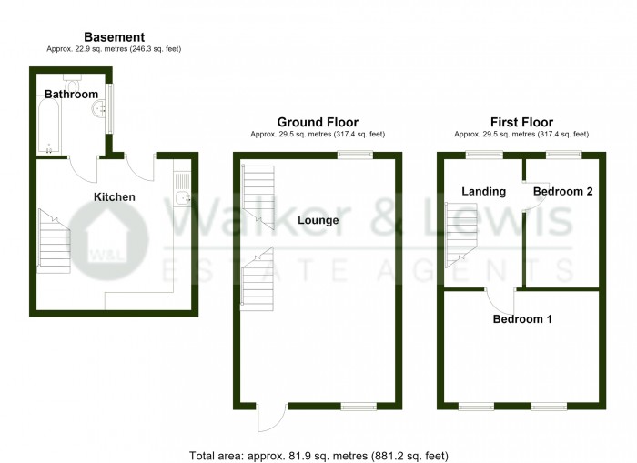 Floorplan for Cross Thomas Street, Merthyr Tydfil, CF47 0DE