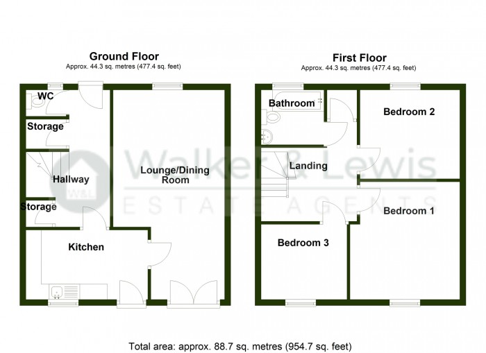 Floorplan for Brynglas, Pontlottyn, Cf81 9QS