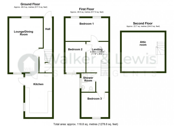 Floorplan for Queen Street, Pant, Merthyr Tydfil, CF48 2AE