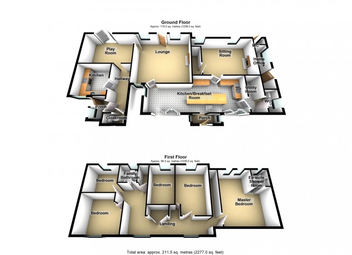 Floorplan for Trebeddau Farm, Mountain Hare, Merthyr Tydfil