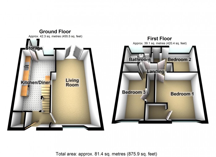 Floorplan for Heol Bryn Selu, Merthyr Tydfil