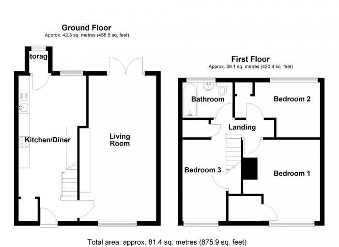 Floorplan for Heol Bryn Selu, Merthyr Tydfil