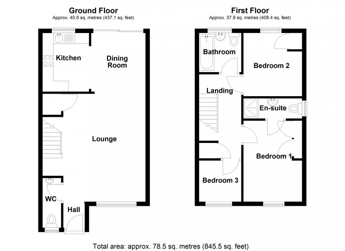 Floorplan for Pen Y Fan View, Gurnos, Merthyr Tydfil