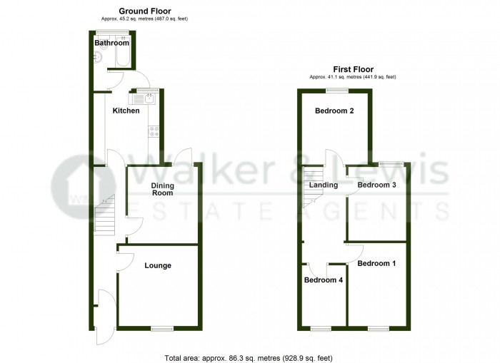 Floorplan for Hanover Street, Merthyr Tydfil, CF47 8SW