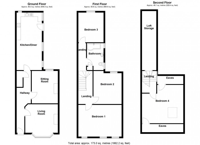 Floorplan for Park Terrace, Merthyr Tydfil