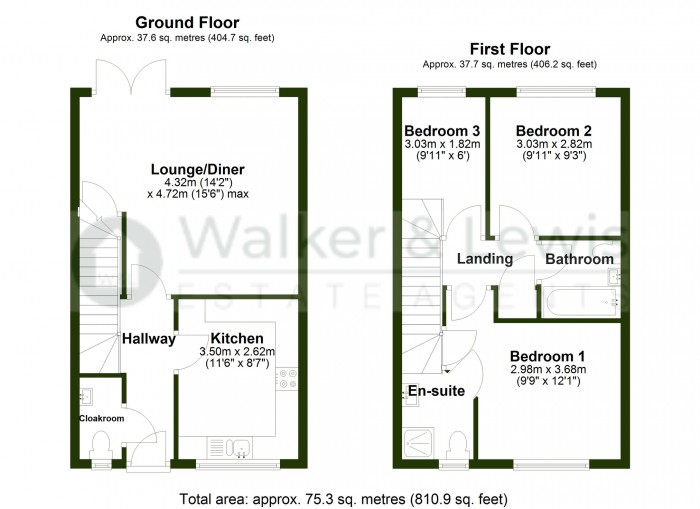 Floorplan for Dyffryn Y Coed, Church Village, Pontypridd