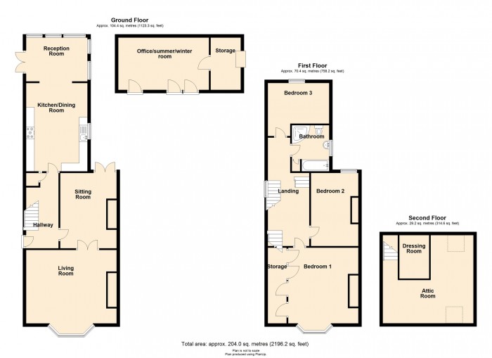 Floorplan for Highcroft, Queens Road, Twynyrodyn, Merthyr Tydfil, CF47 0HE