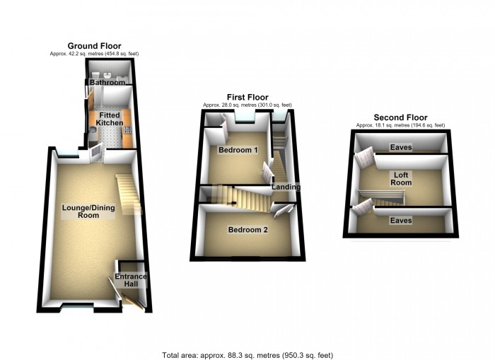 Floorplan for Brynglas Street, Merthyr Tydfil