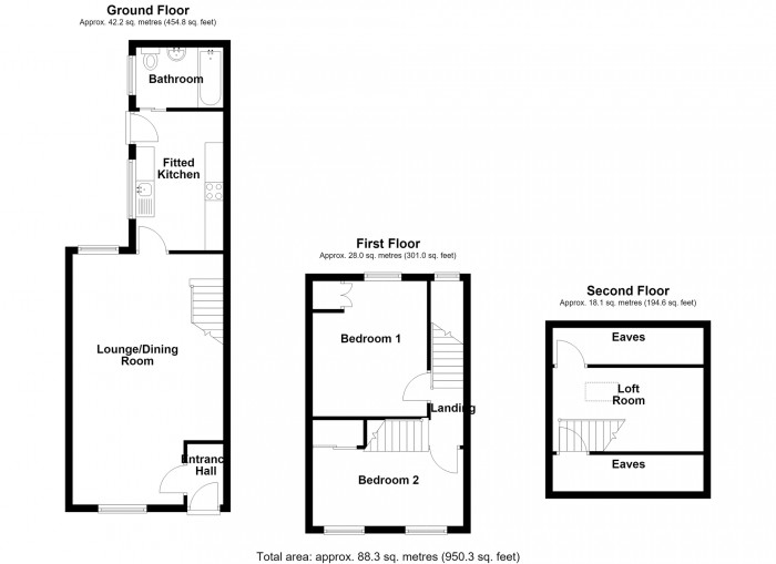 Floorplan for Brynglas Street, Merthyr Tydfil
