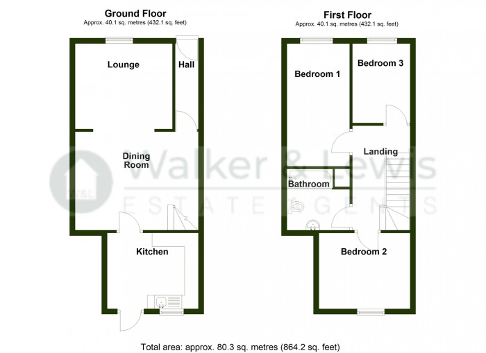 Floorplan for Lower Thomas Street, Merthyr Tydfil