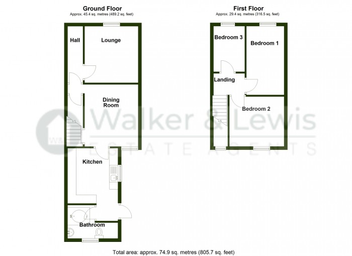Floorplan for Dane Street, Merthyr Tydfil, CF47 8SF