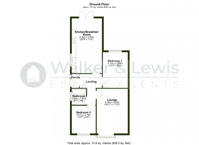 Floorplan for York Drive, Llantwit Fardre, Pontypridd