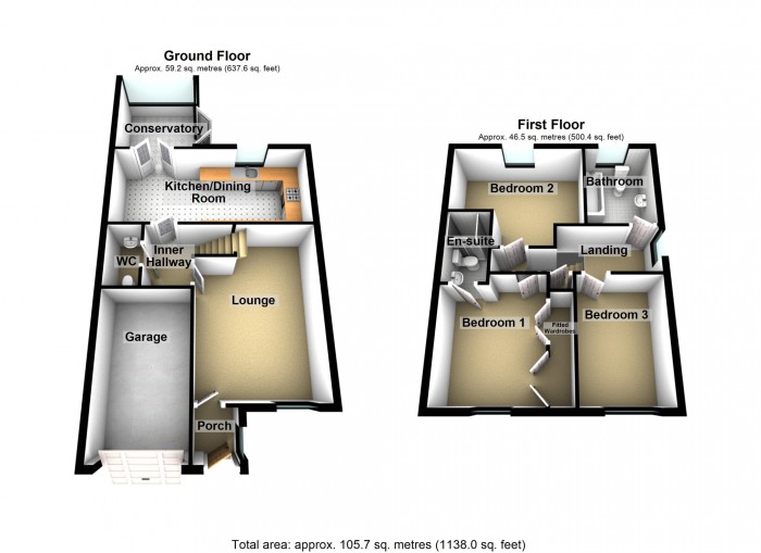 Floorplan for Hawthorn Drive, Merthyr Tydfil