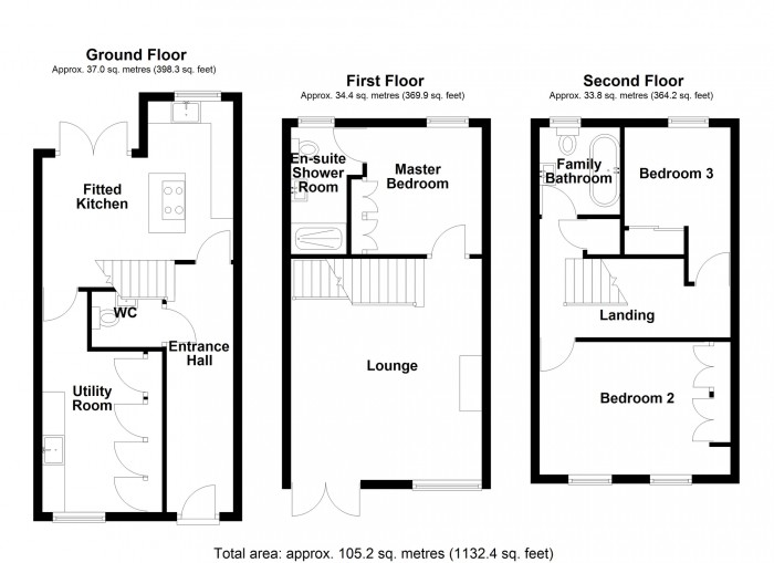 Floorplan for Clos Y Bryniau, Merthyr Tydfil