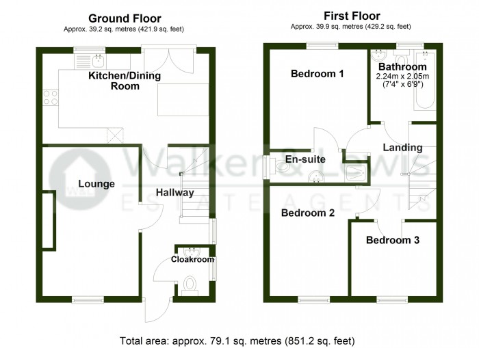 Floorplan for Kingfisher Crescent, Merthyr Vale, Merthyr Tydfil, CF48 4TL