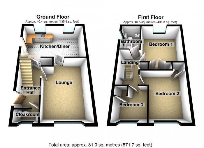 Floorplan for Bryn Carwyn, Dowlais, Merthyr Tydfil