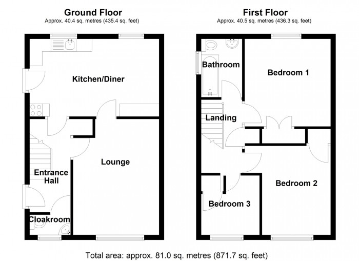 Floorplan for Bryn Carwyn, Dowlais, Merthyr Tydfil