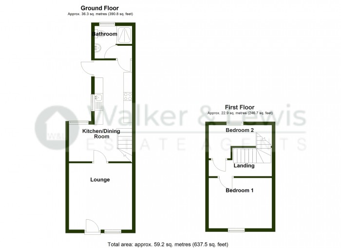 Floorplan for High Street, Caeharris, Merthyr Tydfil, CF48 3HB