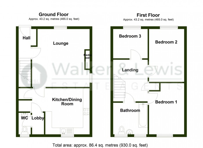 Floorplan for Glan-yr-Afon, Rhymney, Tredegar, NP22 5EJ