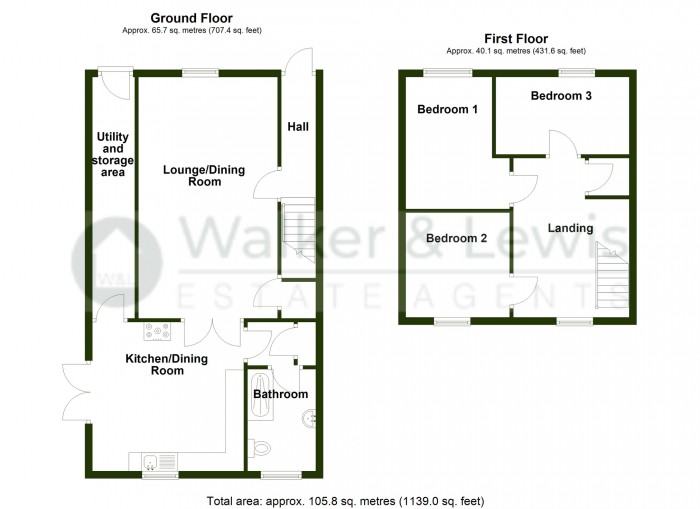 Floorplan for Newton Street, Abercanaid, Merthyr Tydfil, Cf48 1RJ