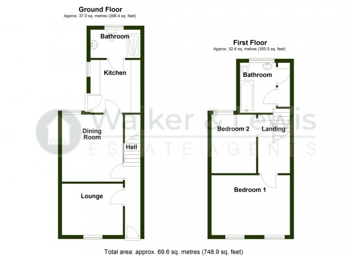 Floorplan for Muriel Terrace, Dowlais, Merthyr Tydfil, CF48 3PB