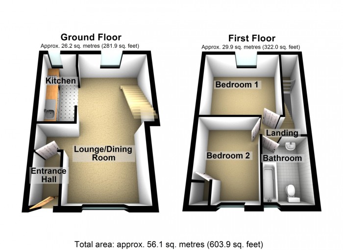 Floorplan for Castle Square, Merthyr Tydfil