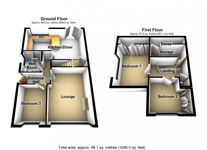 Floorplan for Milbourne Close, Merthyr Tydfil, Merthyr Tydfil