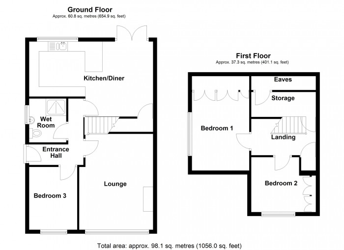 Floorplan for Milbourne Close, Merthyr Tydfil, Merthyr Tydfil