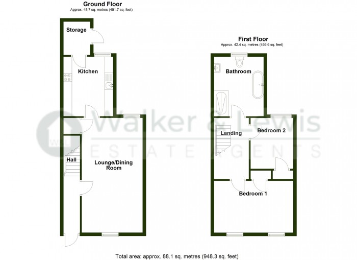 Floorplan for Williams Place, Merthyr Tydfil, Merthyr Tydfil
