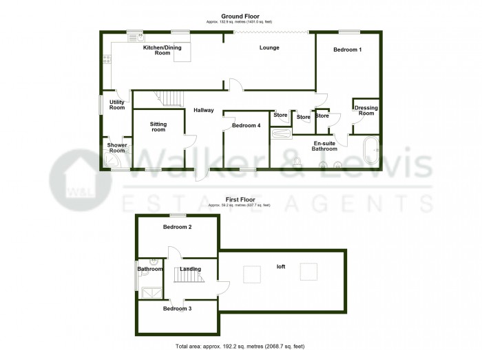 Floorplan for Worcester Close, Heolgerrig, Merthyr Tydfil, CF48 1SP