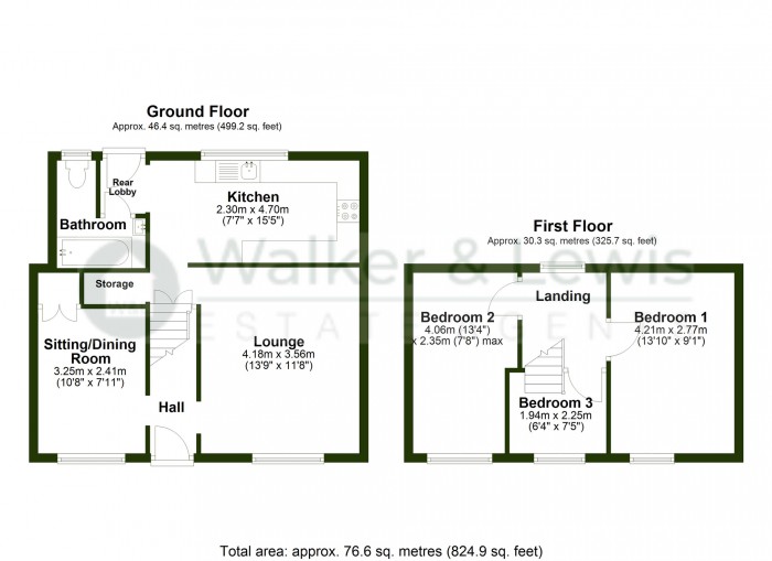 Floorplan for High Street, Gilfach Goch, Porth, Rhondda Cynon Taf