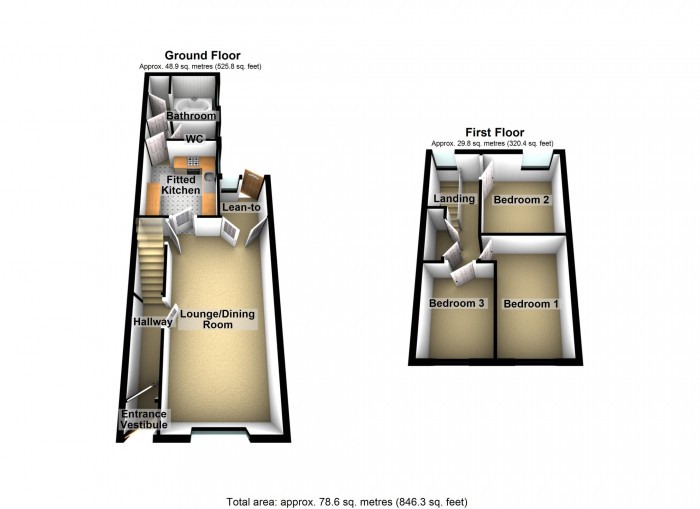 Floorplan for Cromwell Street, Merthyr Tydfil, Merthyr Tydfil