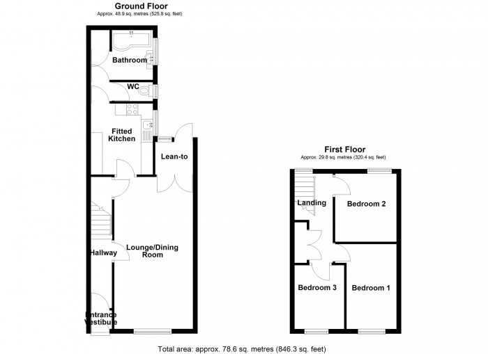 Floorplan for Cromwell Street, Merthyr Tydfil, Merthyr Tydfil