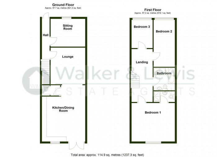 Floorplan for Parfitt Terrace, Twyn, Merthyr Tydfil, CF47 0PL