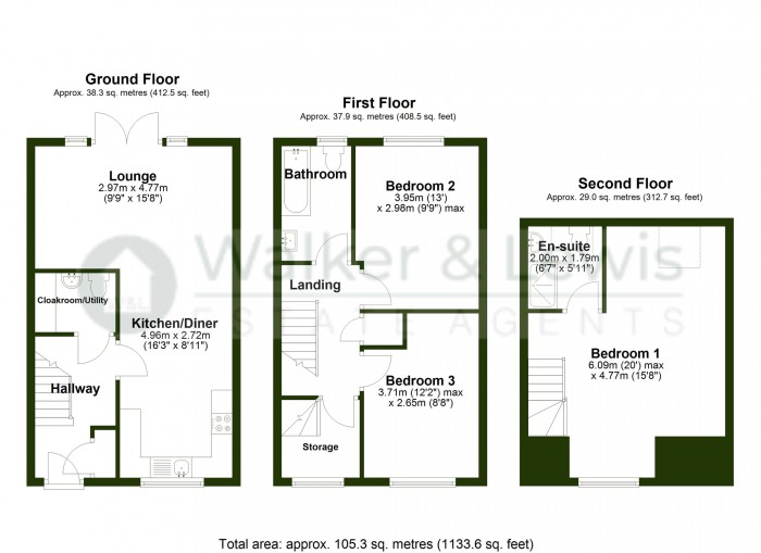 Floorplan for Heol Gruffydd, Pontypridd, Mid Glamorgan