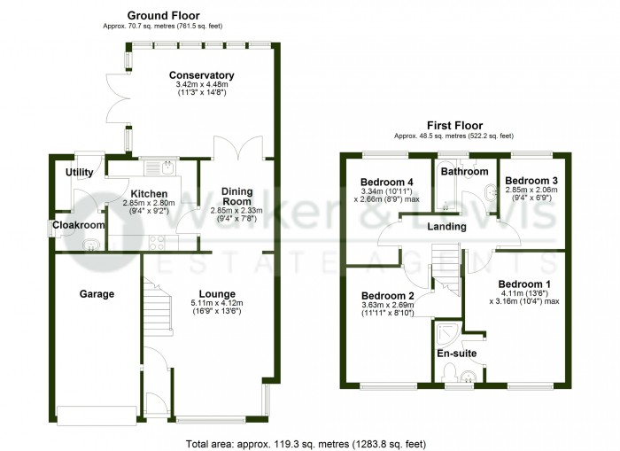Floorplan for Limetree Close, Church Village, Pontypridd, Rhondda Cynon Taf