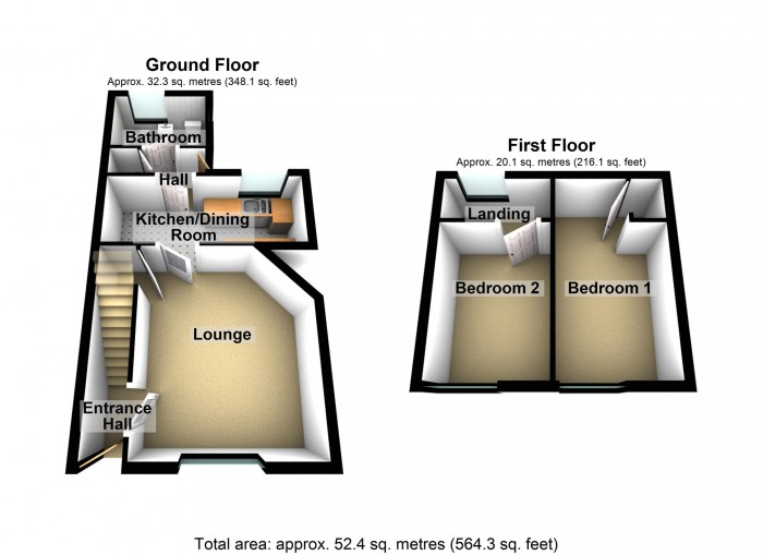 Floorplan for James Street, Merthyr Tydfil, Merthyr Tydfil