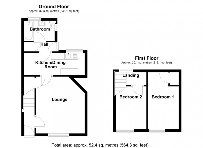 Floorplan for James Street, Merthyr Tydfil, Merthyr Tydfil