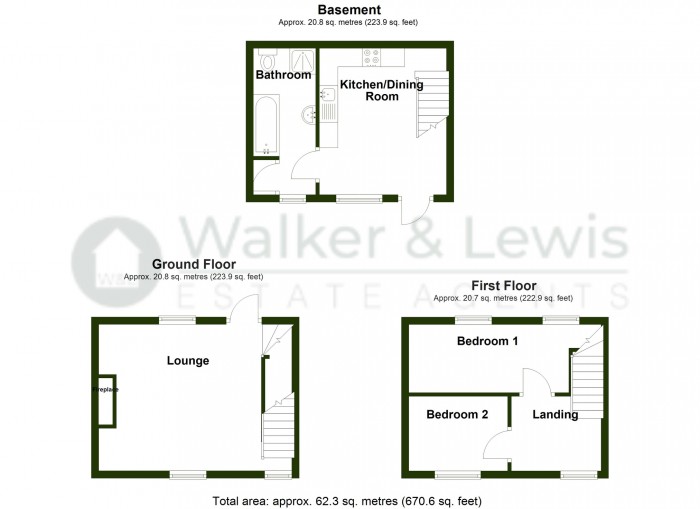 Floorplan for High Street, Cefn Coed, Merthyr Tydfil, CF48 2PH