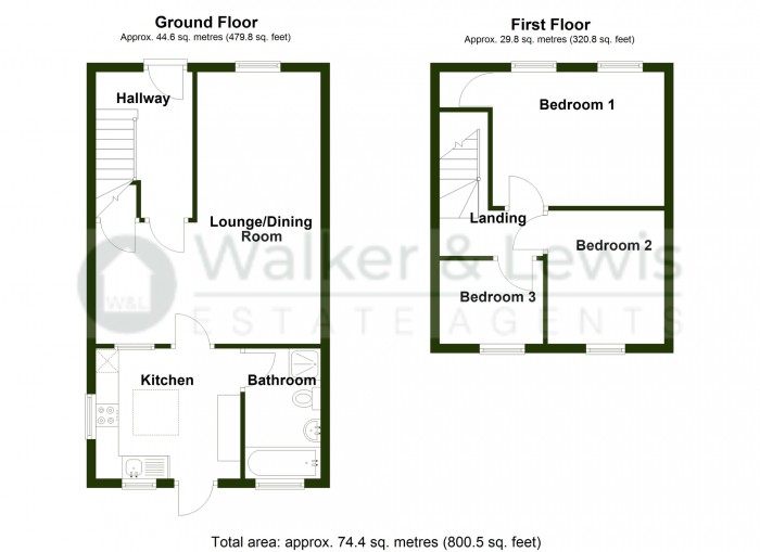 Floorplan for Seward Street, Penydarren, Merthyr Tydfil, CF47 9LB