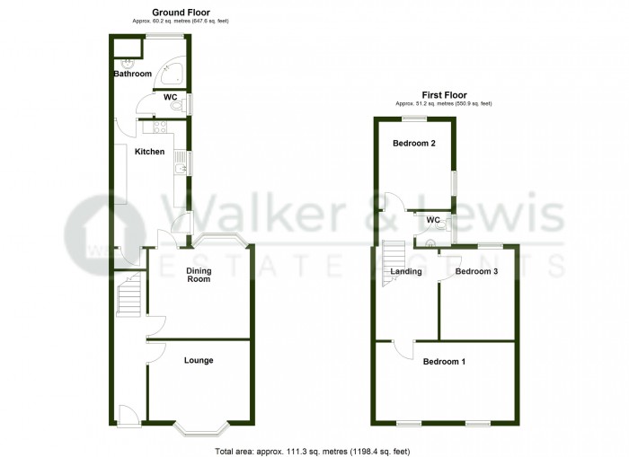 Floorplan for Gethin Place, Abercanaid, Merthyr Tydfil, CF48 1HJ