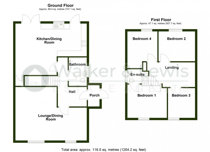 Floorplan for Durham Close, Heolgerrig, Merthyr Tydfil, CF48 1SL