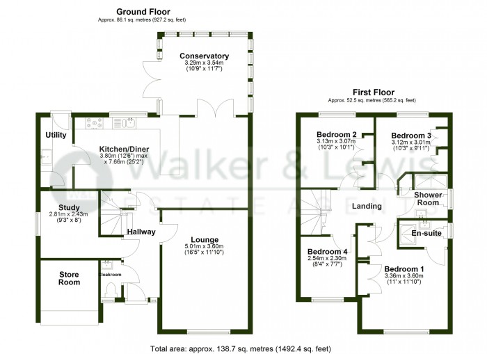 Floorplan for Wakelin Close, Church Village, Pontypridd, Rhondda Cynon Taf