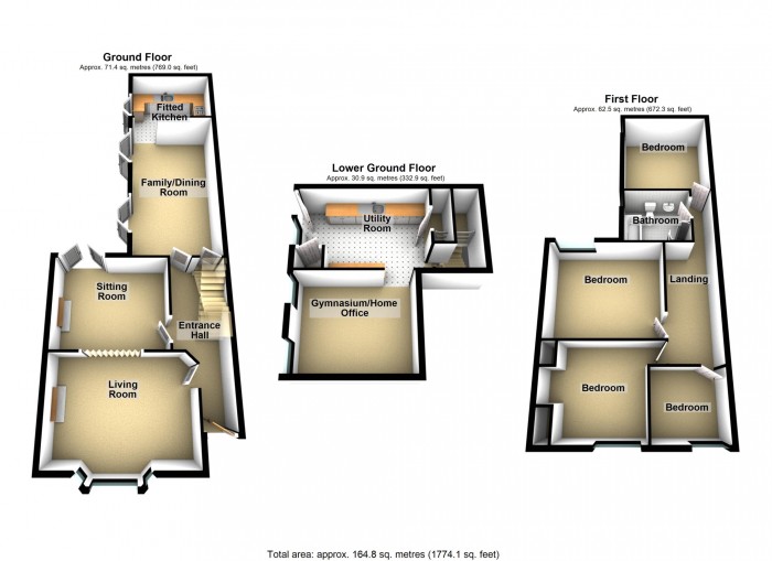 Floorplan for Hampton Place, Merthyr Tydfil