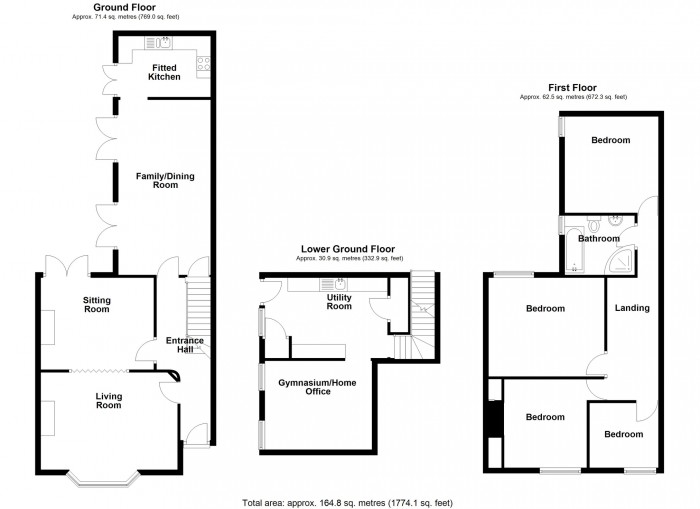 Floorplan for Hampton Place, Merthyr Tydfil