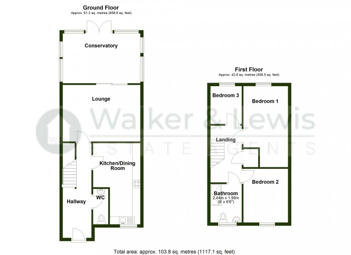 Floorplan for Tudor Close, Merthyr Vale, Merthyr Tydfil, CF48 4TE