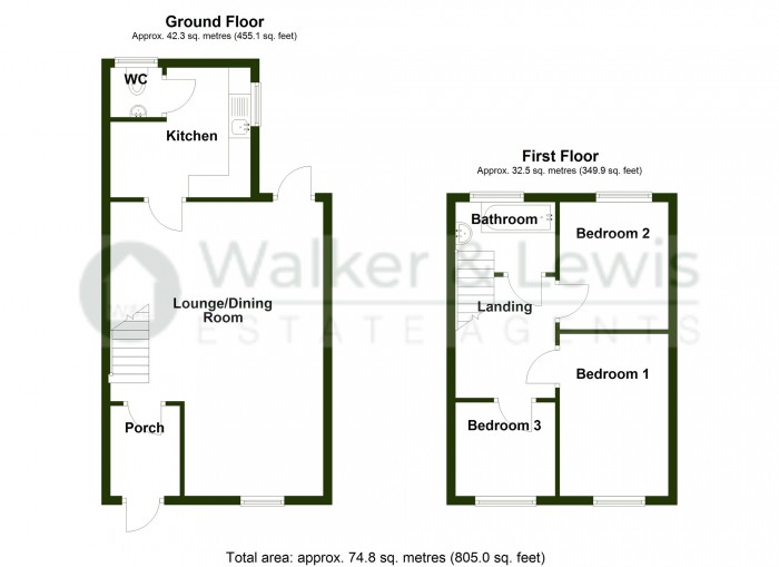 Floorplan for Glendower Street, Dowlais, Merthyr Tydfil,CF48 3SG