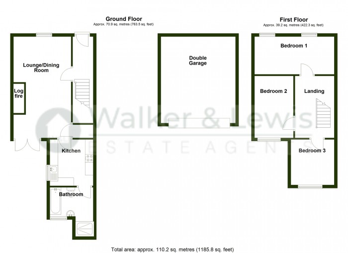 Floorplan for Guest Cottages, Dowlais, Merthyr Tydfil, CF48 3NT